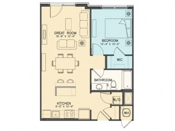 Mosaic floor plan at The Chapman Apartments