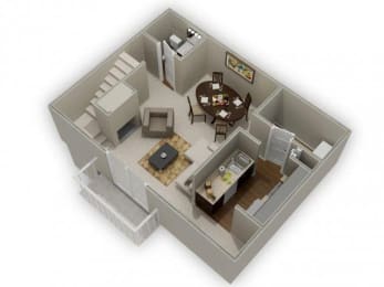 Two Bedroom 2.5 Bathroom Floor Plan Acacia