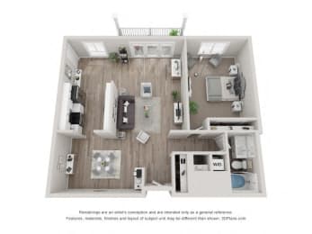A3 Floor Plan at Valley Lo Towers, Illinois, 60025