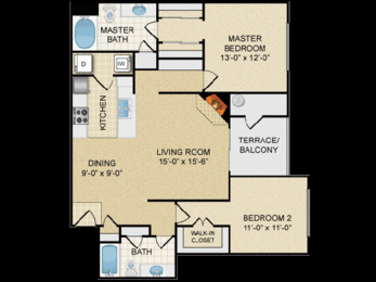 B3 2 bedroom 2 bath