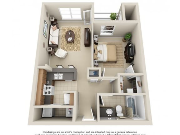 Floor Plan  One Bedroom A1 Floor Plan