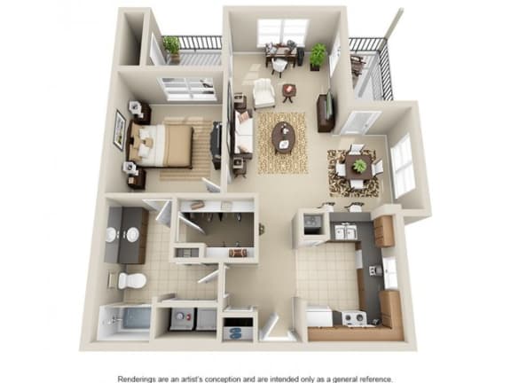 Floor Plan  One Bedroom A4 Floor Plan
