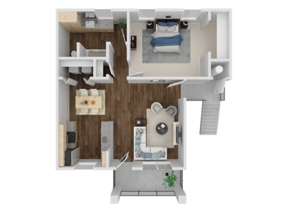 Floor Plan  1x1 units available at Villagio Ripon in Ripon, CA