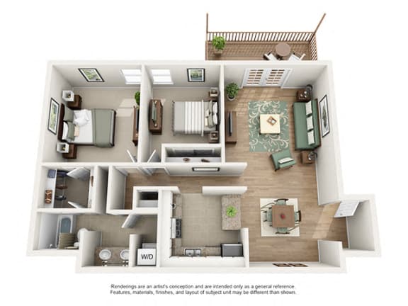 The Brookwood Apartment Homes - 2 Bedroom 1 Bath Apartment The Brookwood Apartment Homes - 2 Bedroom 1 Bath Apartment