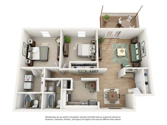 The Brookwood Apartment Homes - 2 Bedroom 2 Bath Apartment The Brookwood Apartment Homes - 2 Bedroom 2 Bath Apartment