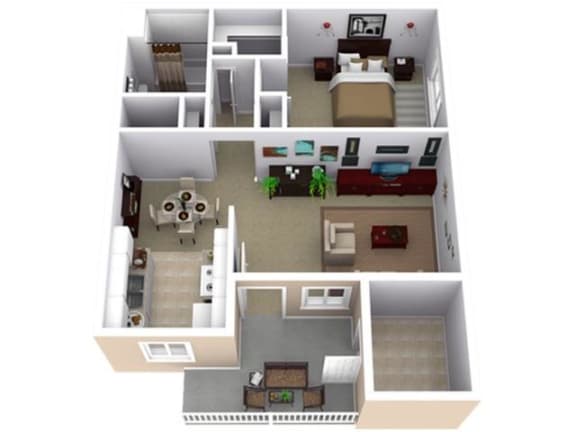 Brazos Deluxe 1 Floor Plan Brazos Deluxe 1 Floor Plan at Acacia Gardens, Albuquerque, NM, 87111