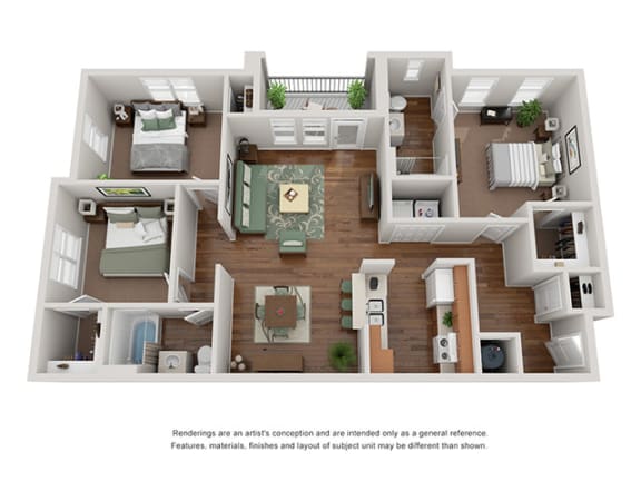 3 Bedroom apartment at Capitol Gateway in Atlanta, Georgia
