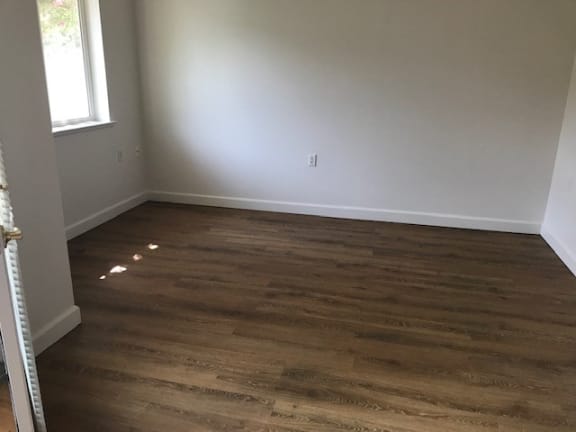 Image of hardwood room with window