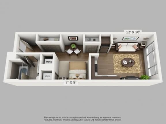 Floor Plan  Journey Floorplan at  ALARA Union Station Apartment Homes, Denver, 80202