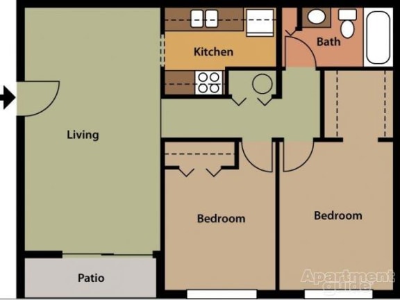 Hogan FloorPlan at St. Andrews Palm Beach Apartments, Florida
