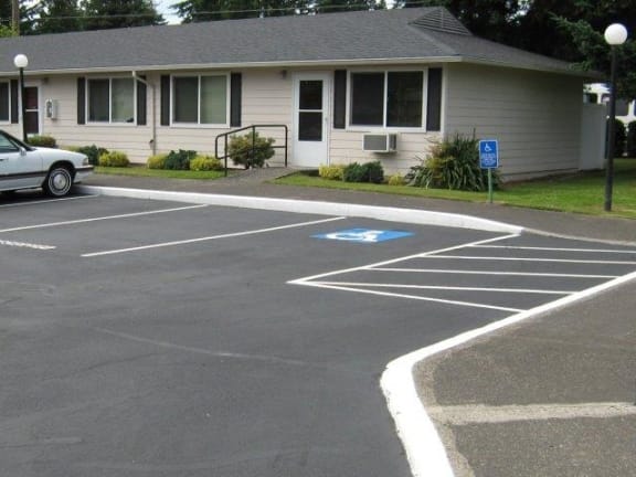 parking and buildings