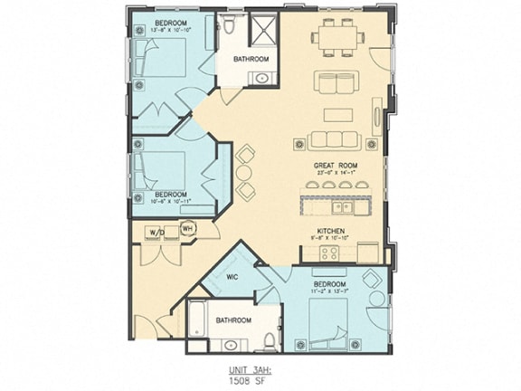 Symphony floor plan at The Chapman Apartments