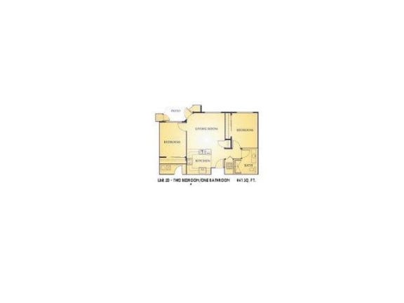 2 Bedroom 1 Bath
