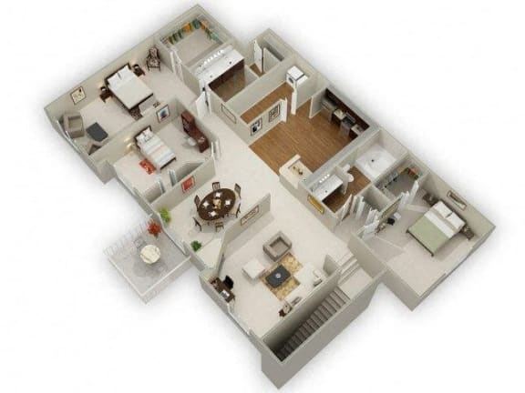 Three Bedroom Two Bathroom Floor Plan Jasmine
