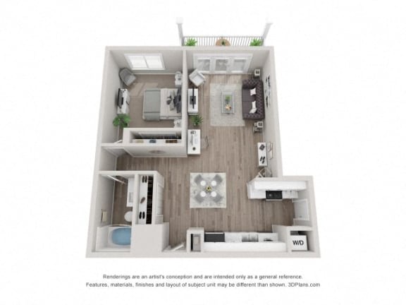 A2 Floor Plan at Valley Lo Towers, Illinois