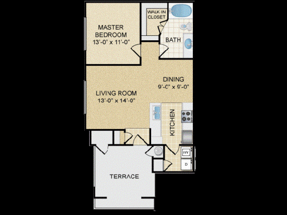 A1 1 bedroom 1 bath