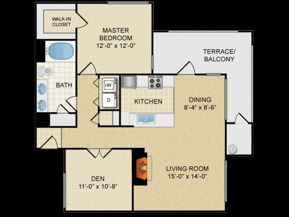 A3 1 bedroom 1 bath