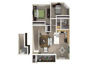 Floor Plan  2x1 units available at Sharps &amp; Flats Apts | Davis, CA