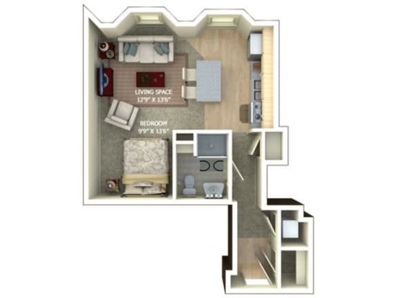 A1 Floor Plan |1600 Glenarm
