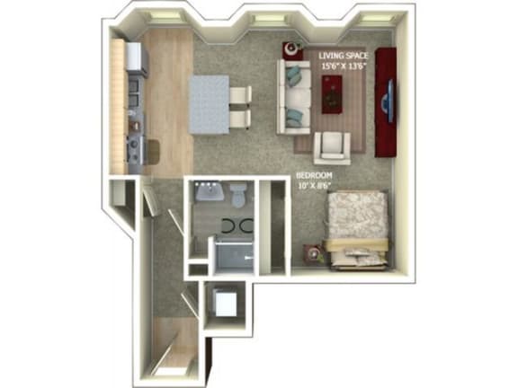 A2 Floor Plan |1600 Glenarm