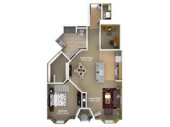Floor Plan  B6 Floor Plan |1600 Glenarm