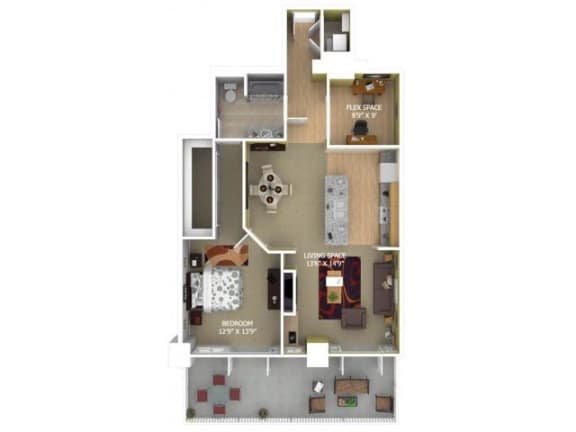 D2 Floor Plan |1600 Glenarm