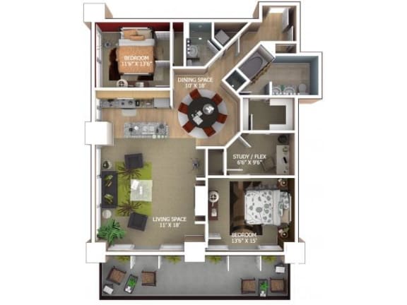 D5 Floor Plan |1600 Glenarm