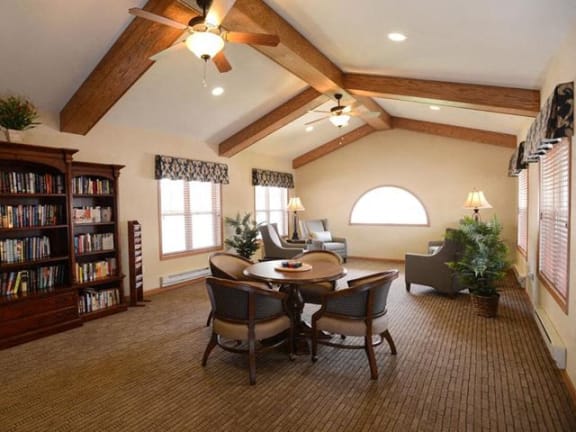 Library at Highlands at Riverwalk Apartments 55+ in Mequon, WI