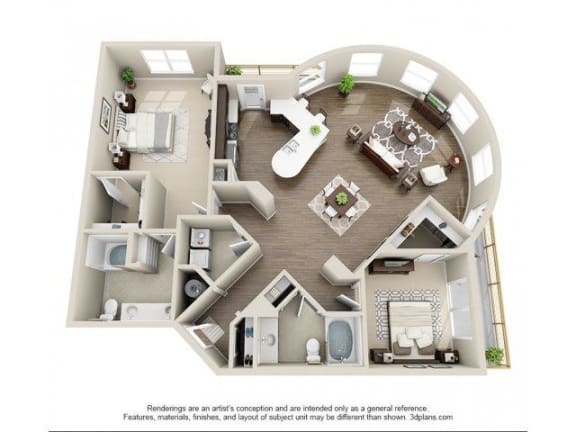 The Elizabeth Floor Plan at Elizabeth Square Apartments in Charlotte, NC