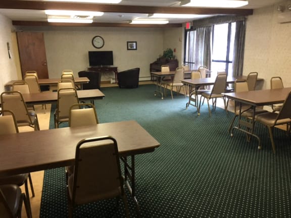 Community room at Franklin Square Manor in New Britain, CT.