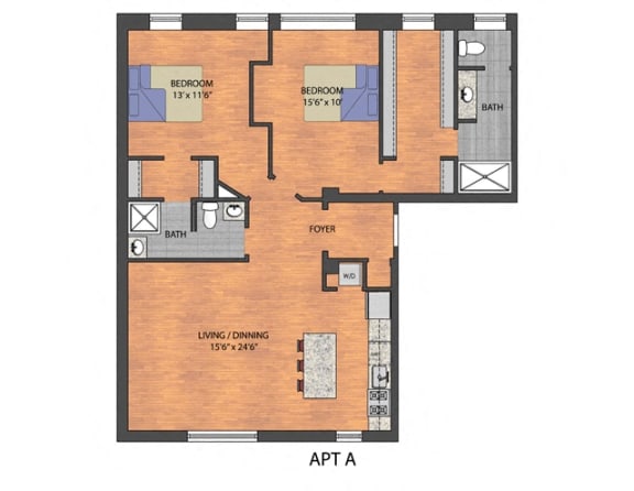 The Metropolitan Apartments Apartment 2 Floor Plan