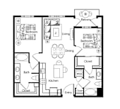 2 bed 2 bath A at Purl Apartments, San Diego, CA, 92108
