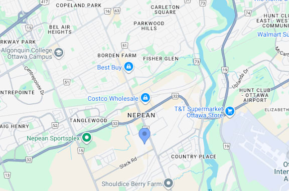 A map shows the area around Nepean Sportsplex.