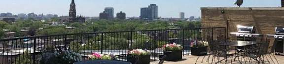 Rooftop Entertainment Area at Park View Apartments, Chicago, IL