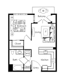 1 bed 1 bath A at Purl Apartments, San Diego, California