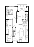 1 bed 1 bath D at Purl Apartments, San Diego, California