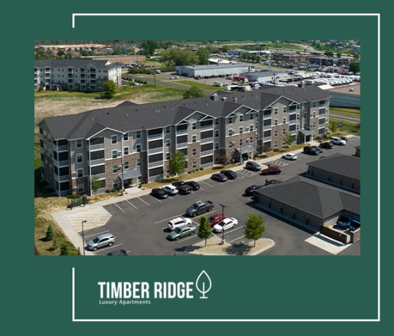 an aerial view of timber ridge apartments in a parking lot