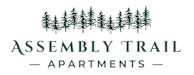 A logo for a company called Assembly Trail Apartments.