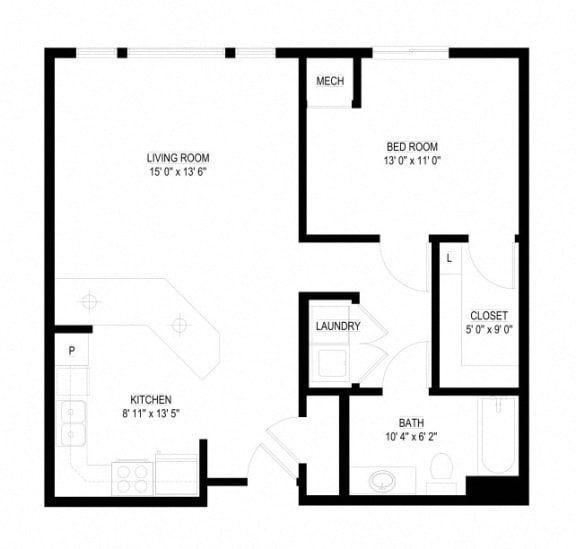 Floor Plan  Waterstone Apartments in Minnetonka, MN C The Brook