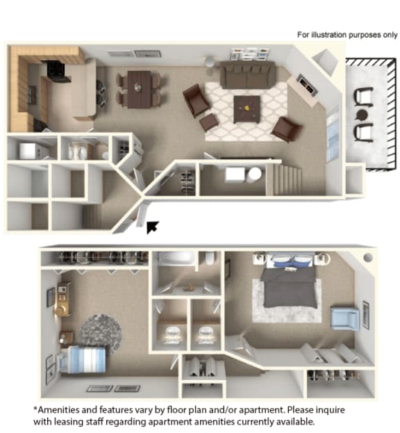 two bed one bath townhome floor plan 1300 square feet