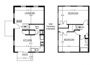 Floor Plan B2 - 2 Bed 1 Bath