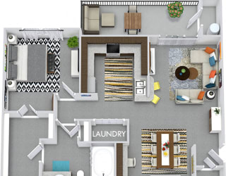 3d Lubbock 1 bedroom apartment. Large kitchen with bartop open to living and dining room. Built-in desk. 1 full bath. large walk-in-closet. Patio/balcony.