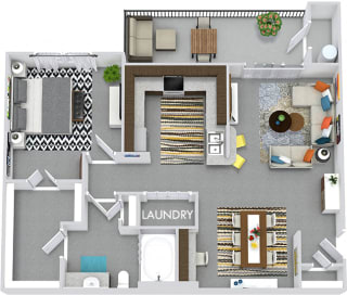 Lubbock 3D 3d Lubbock 1 bedroom apartment. Large kitchen with bartop open to living and dining room. Built-in desk. 1 full bath. large walk-in-closet. Patio/balcony.