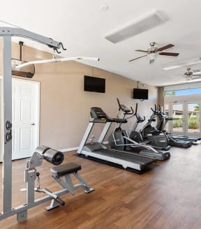Community fitness center with cardio equipment