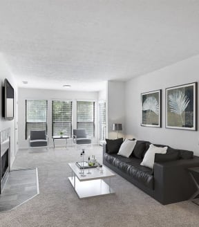 Model apartment living room