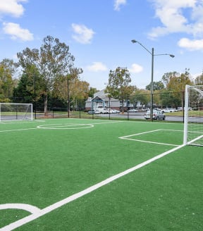 Community soccer field at Park 2300 Apartments in Charlotte, North Carolina