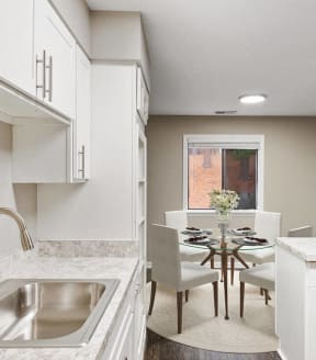 Model kitchen at Spring Forest Apartments in Raleigh, NC