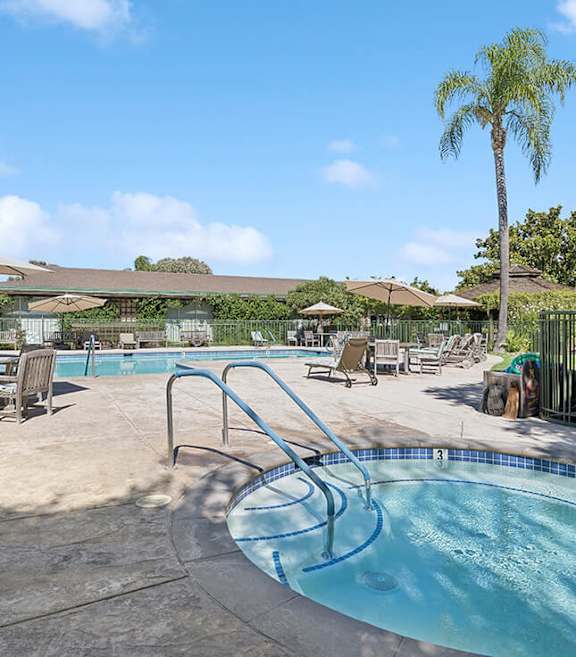 Community Hot Tub and Swimming Pool at The Grove at Walnut Creek Apartments located in Walnut Creek, CA-SMLAM.