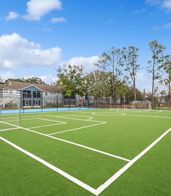 Community Soccer Field with Nets at Westland Park Apartments in Jacksonville, FL-SMLAM.