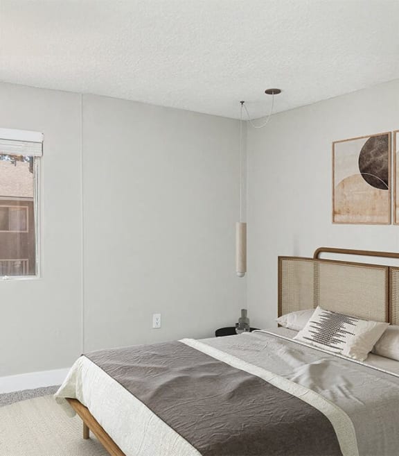 Model apartment bedroom